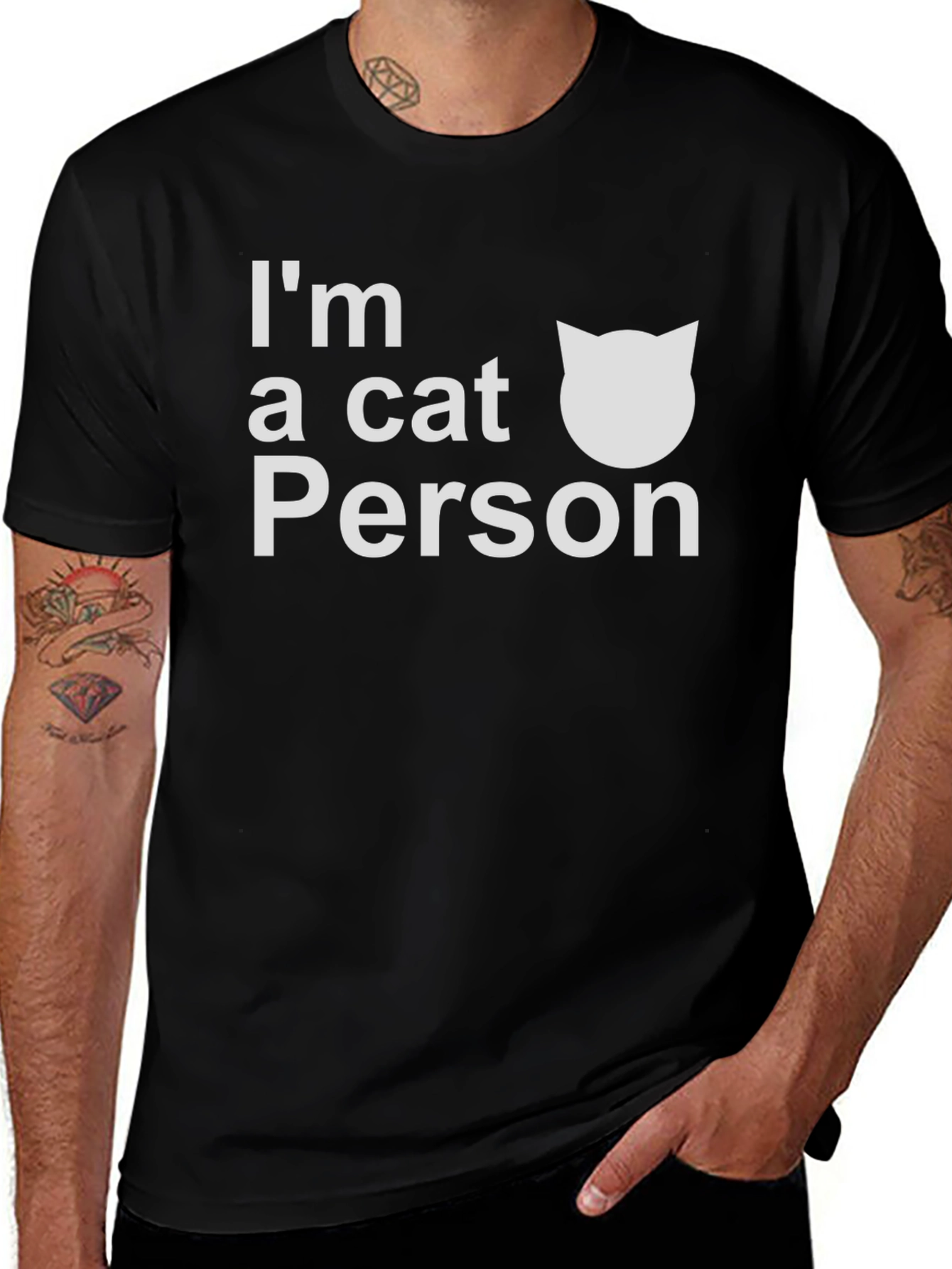 Im a Cat Person T-Shirt -  Unisex Black Tee