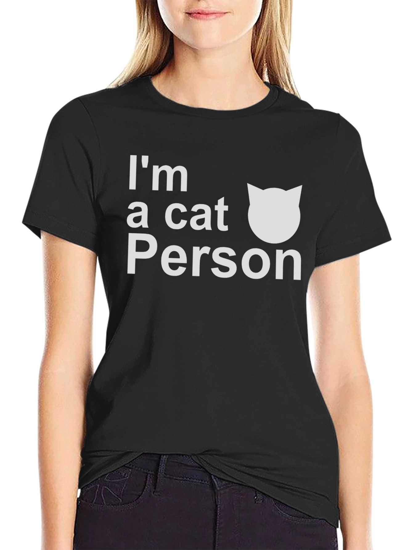 Im a Cat Person T-Shirt -  Unisex Black Tee