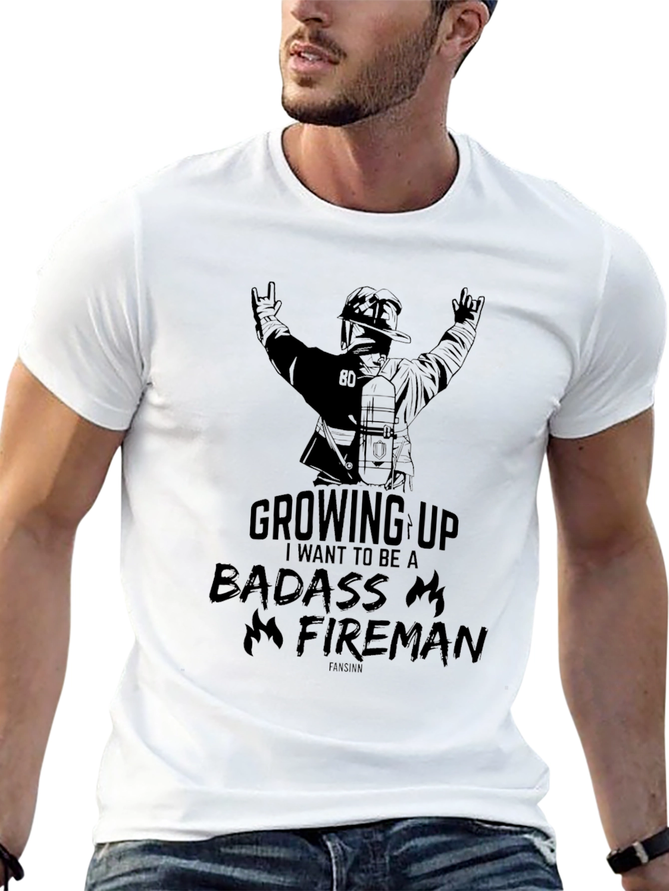 Badass Fireman Graphic Tee