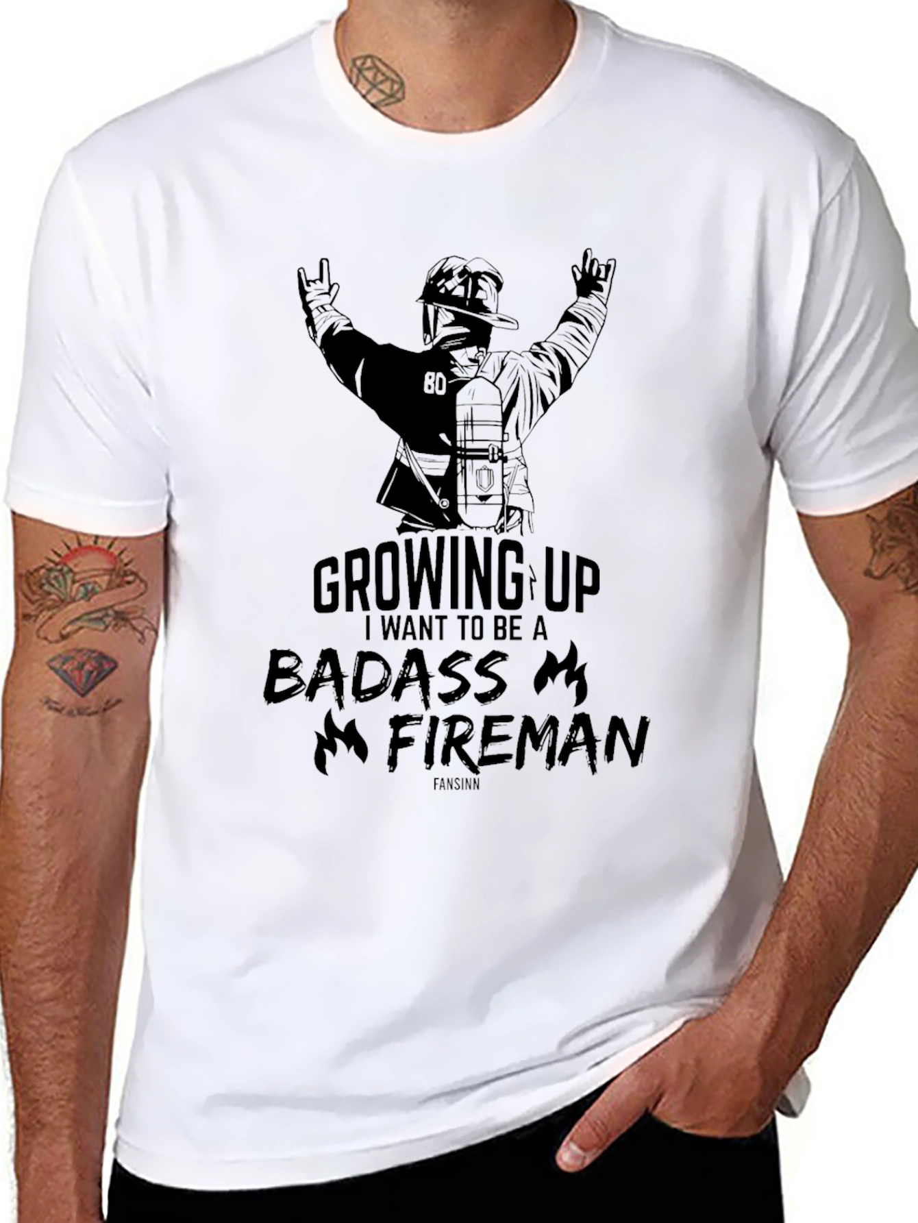 Badass Fireman Graphic Tee