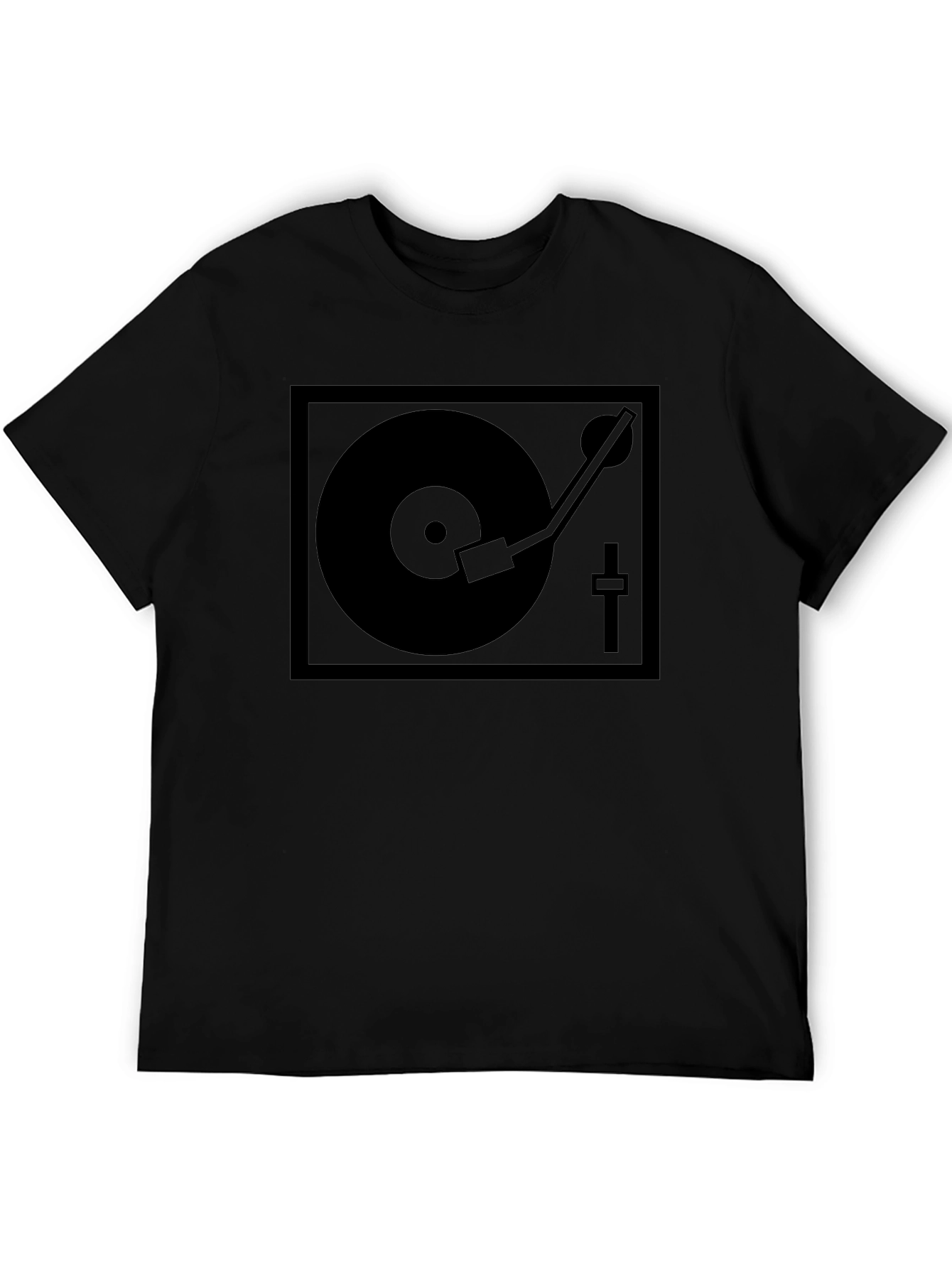 DJ Turntable Graphic T-Shirt - Black