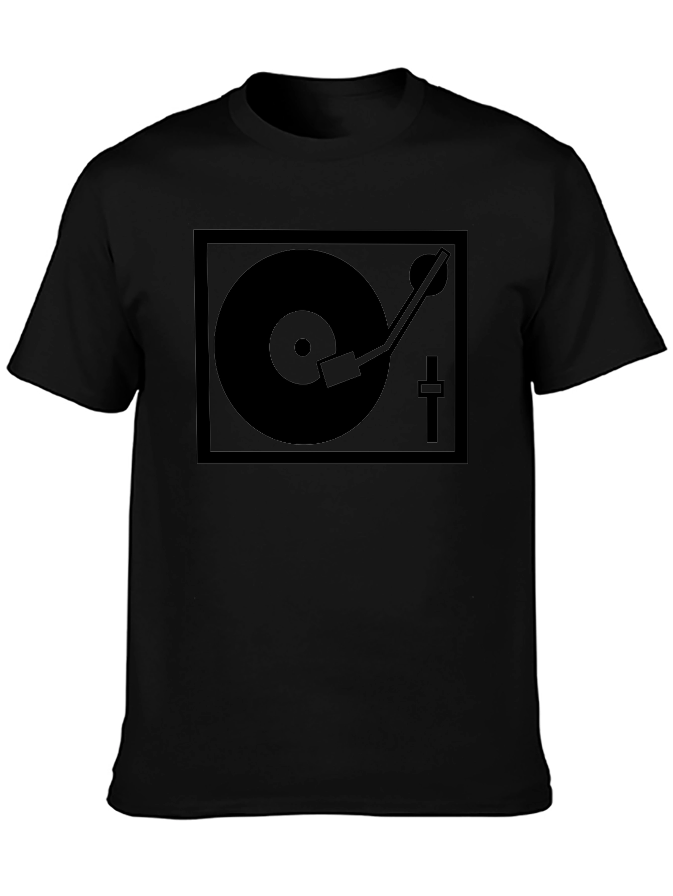 DJ Turntable Graphic T-Shirt - Black