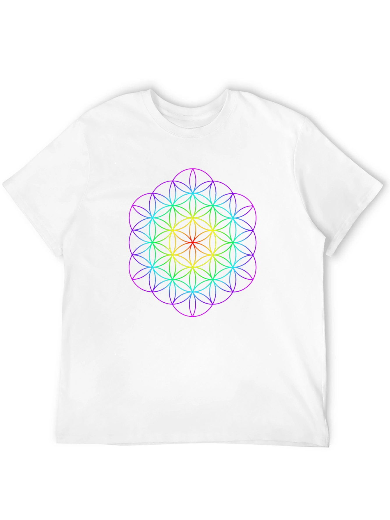 Rainbow Flower of Life Graphic Tee