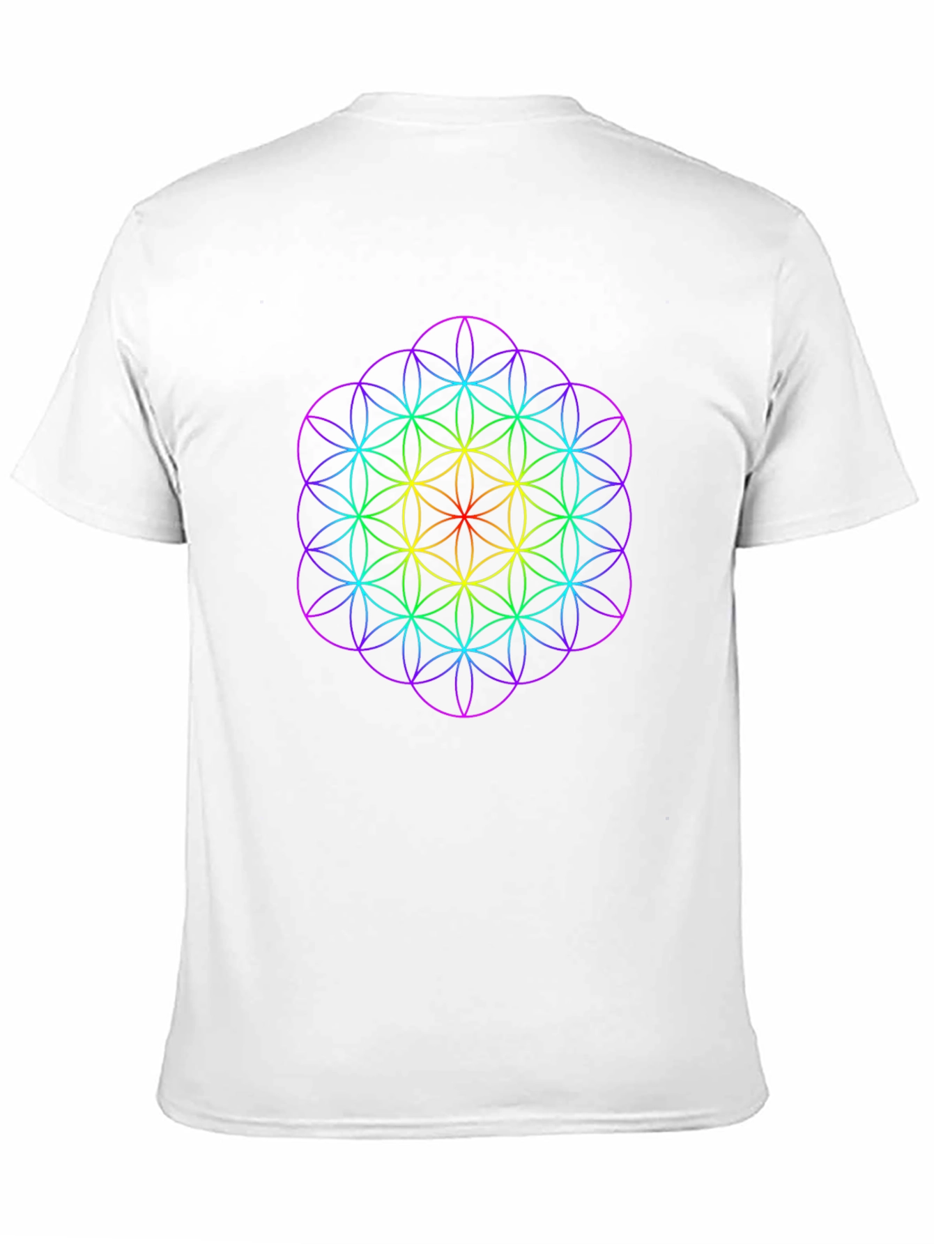 Rainbow Flower of Life Graphic Tee