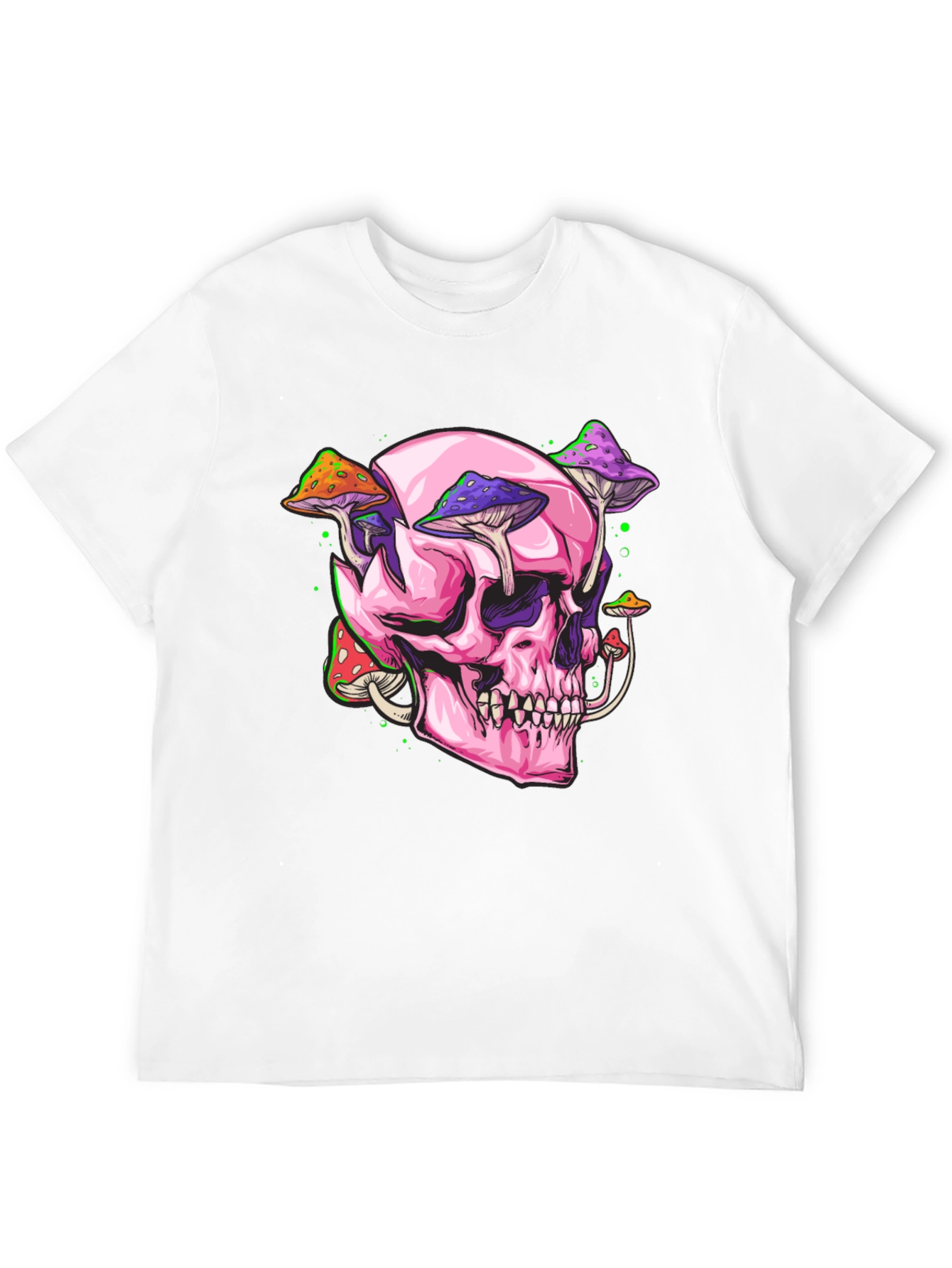 Skull and Mushroom Graphic Tee