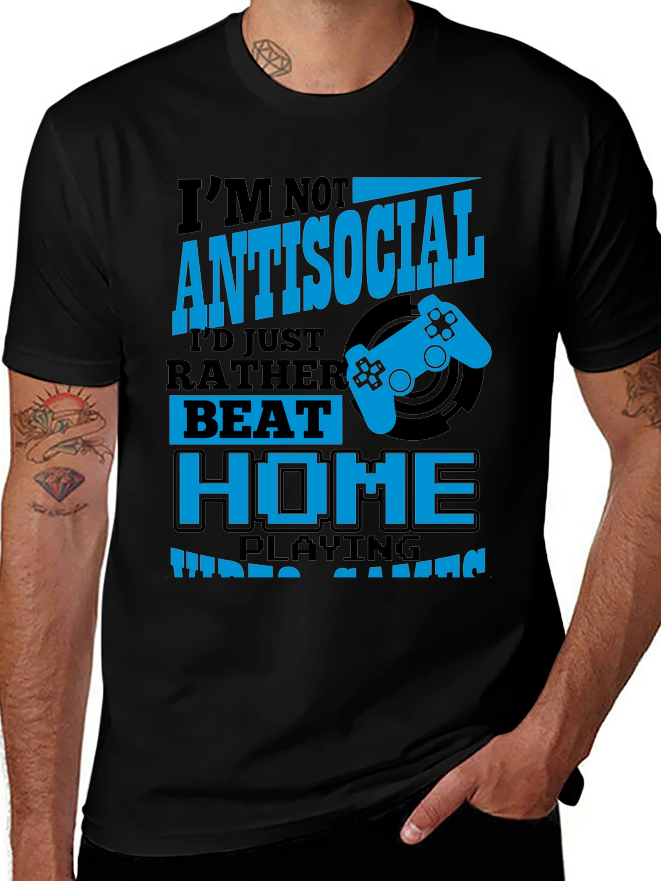 Im Not Antisocial Funny Gamer T-Shirt
