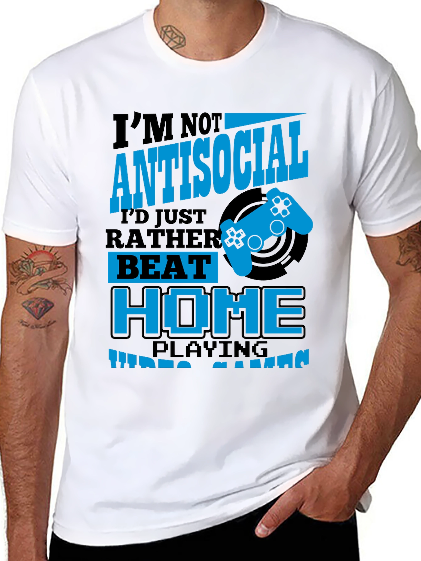 Im Not Antisocial Funny Gamer T-Shirt