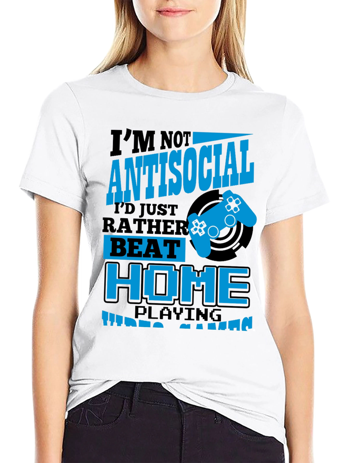 Im Not Antisocial Funny Gamer T-Shirt