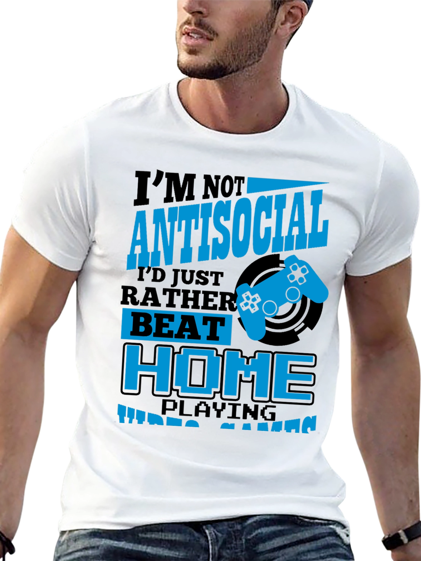 Im Not Antisocial Funny Gamer T-Shirt