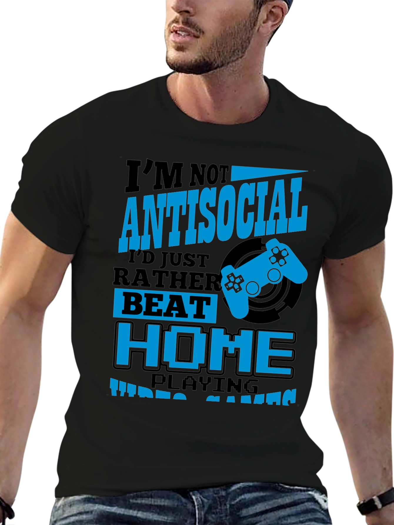 Im Not Antisocial Funny Gamer T-Shirt