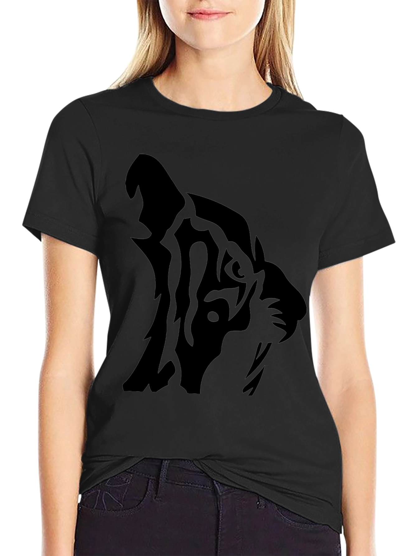Black Tiger Graphic T-Shirt - Mens Casual Tee