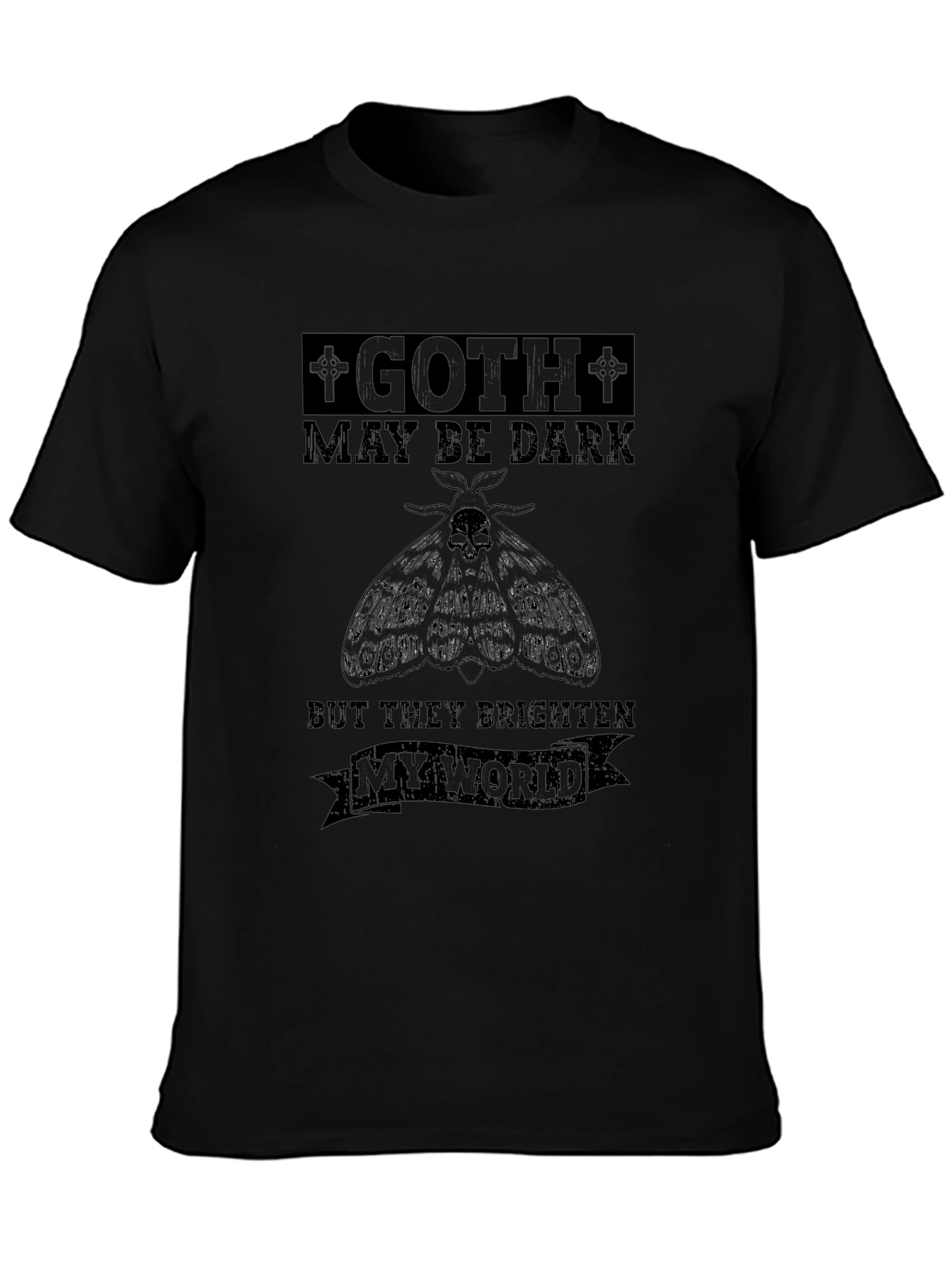 Goth Brighten My World Graphic T-Shirt