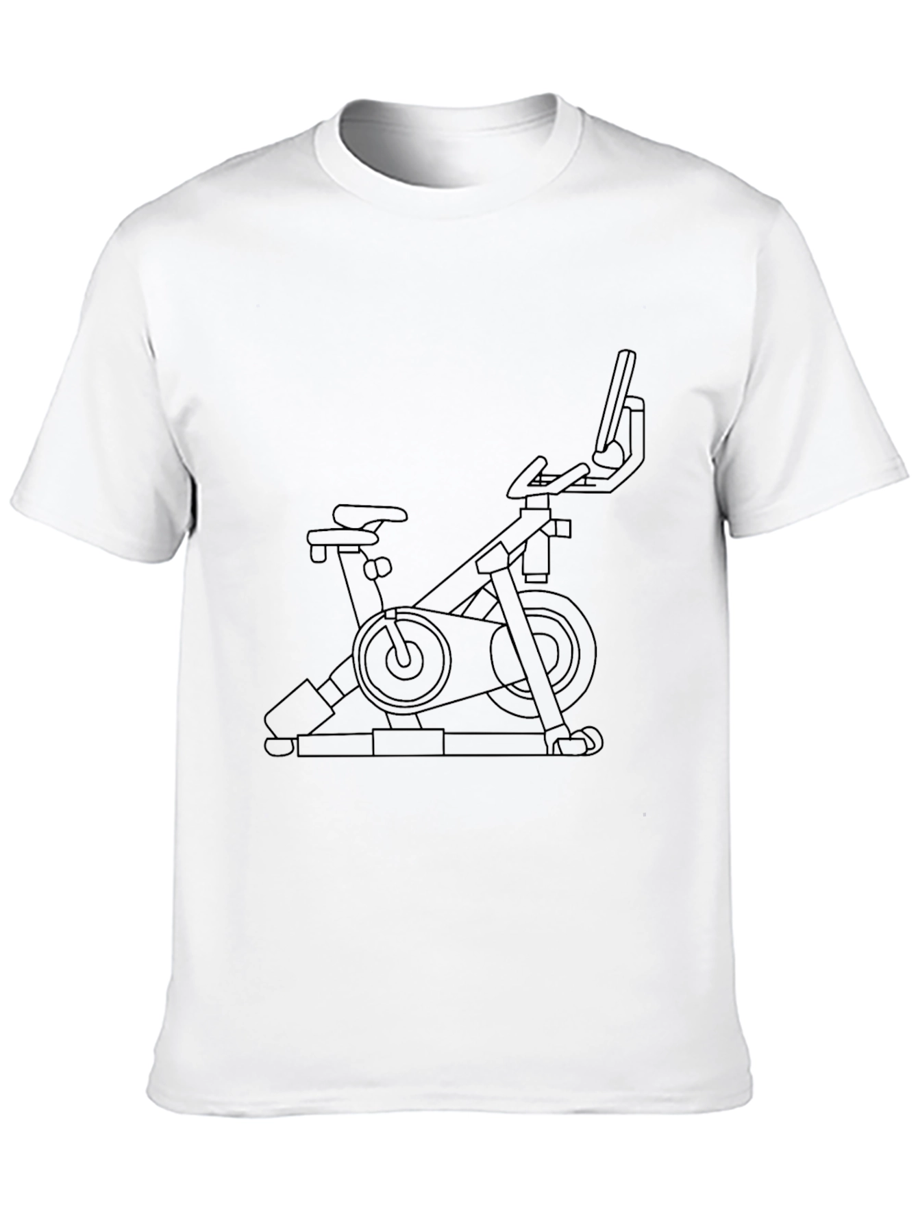 Stationary Bike Graphic Tee - Fitness Enthusiast Shirt