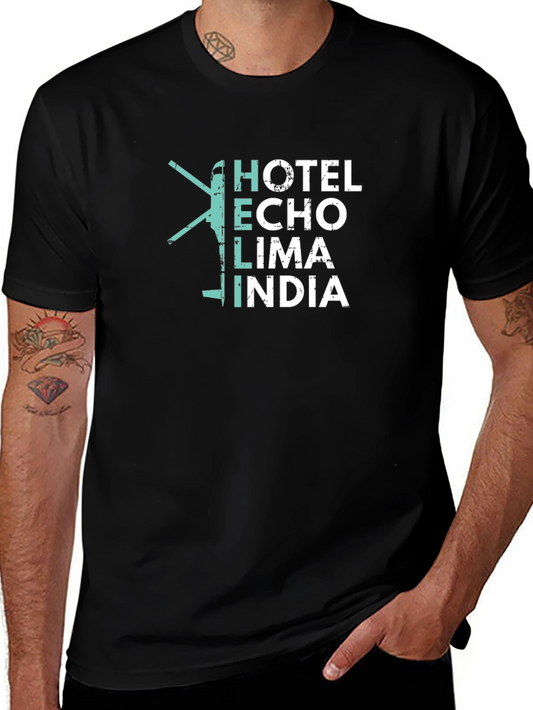 Helicopter Hotel Echo Lima India T-Shirt