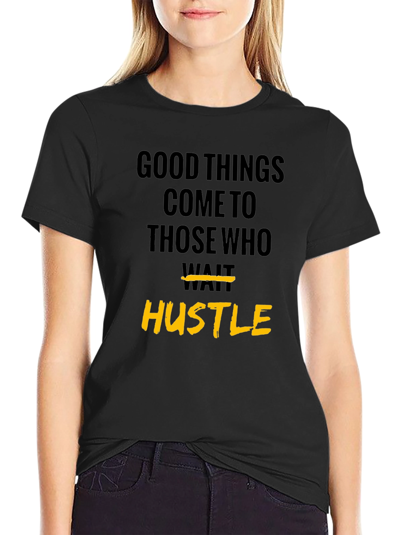 Hustle Graphic Tee - Motivational Short Sleeve T-Shirt