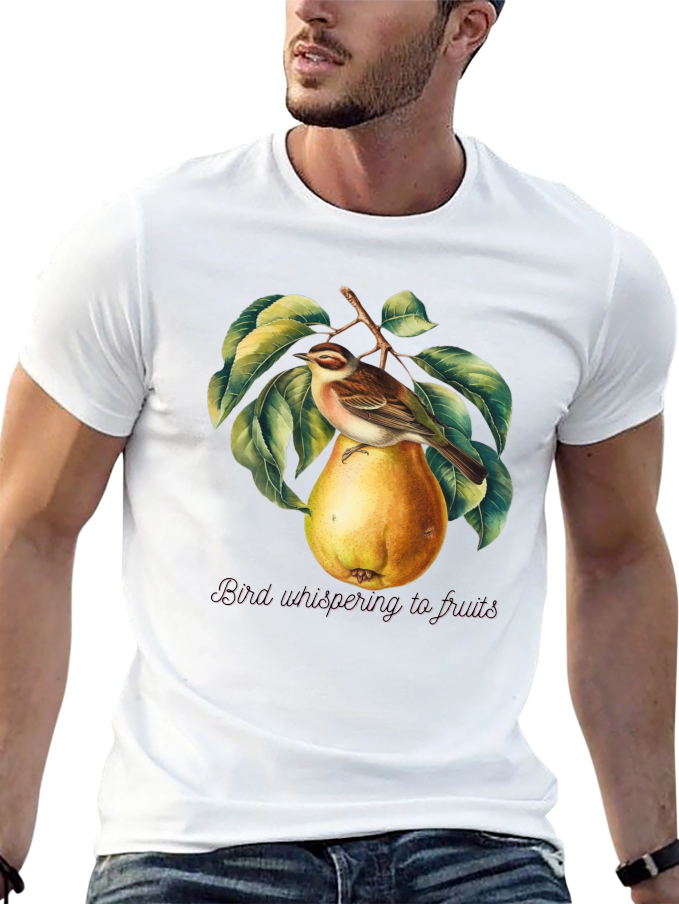 Bird and Pear Graphic Tee