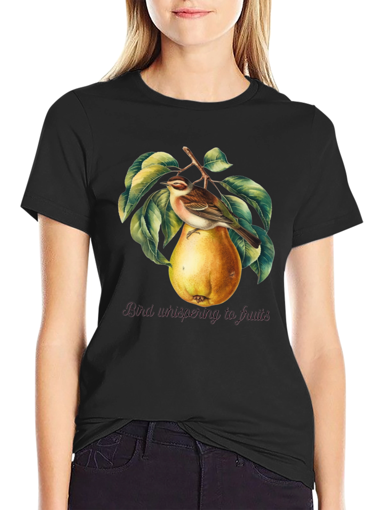 Bird and Pear Graphic Tee