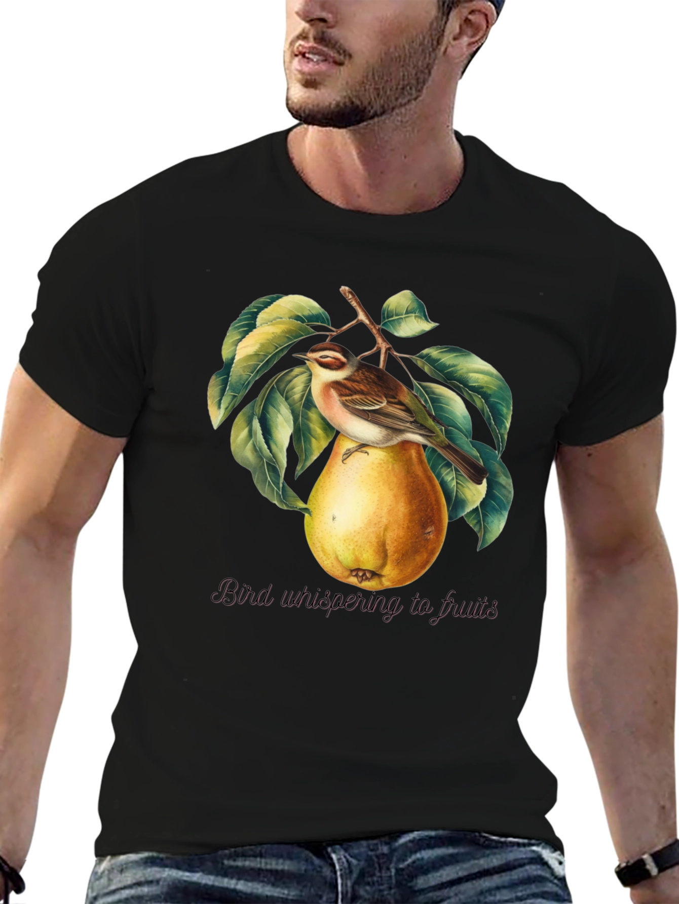Bird and Pear Graphic Tee