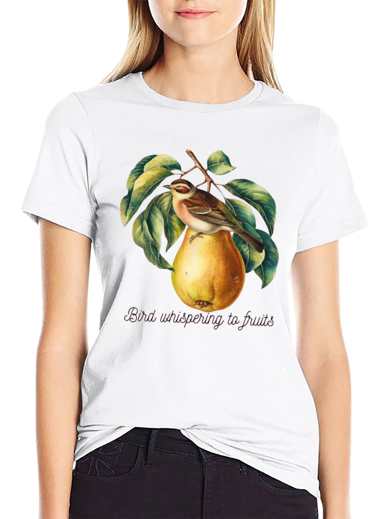 Bird and Pear Graphic Tee