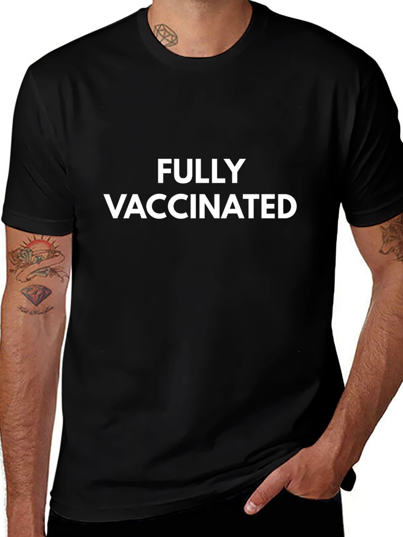 Fully Vaccinated Black T-Shirt