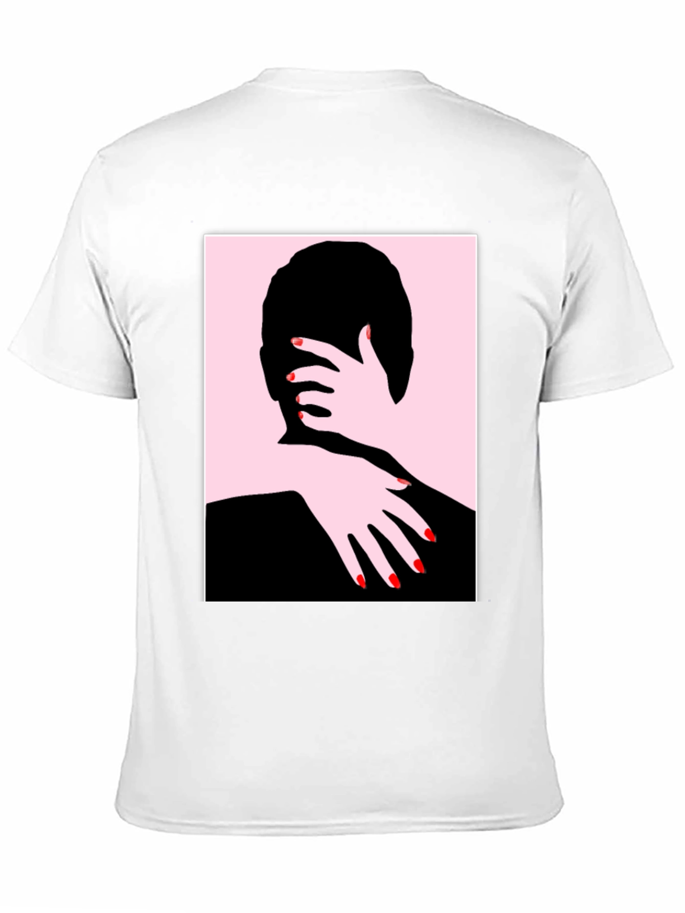 Abstract Embrace Graphic Tee - Black Cotton Shirt