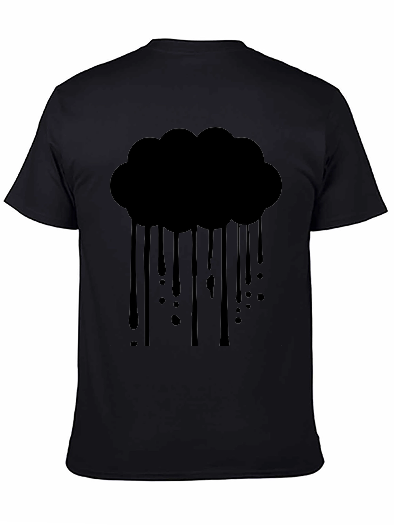 Rain Cloud Graphic Tee - Mens Black T-Shirt