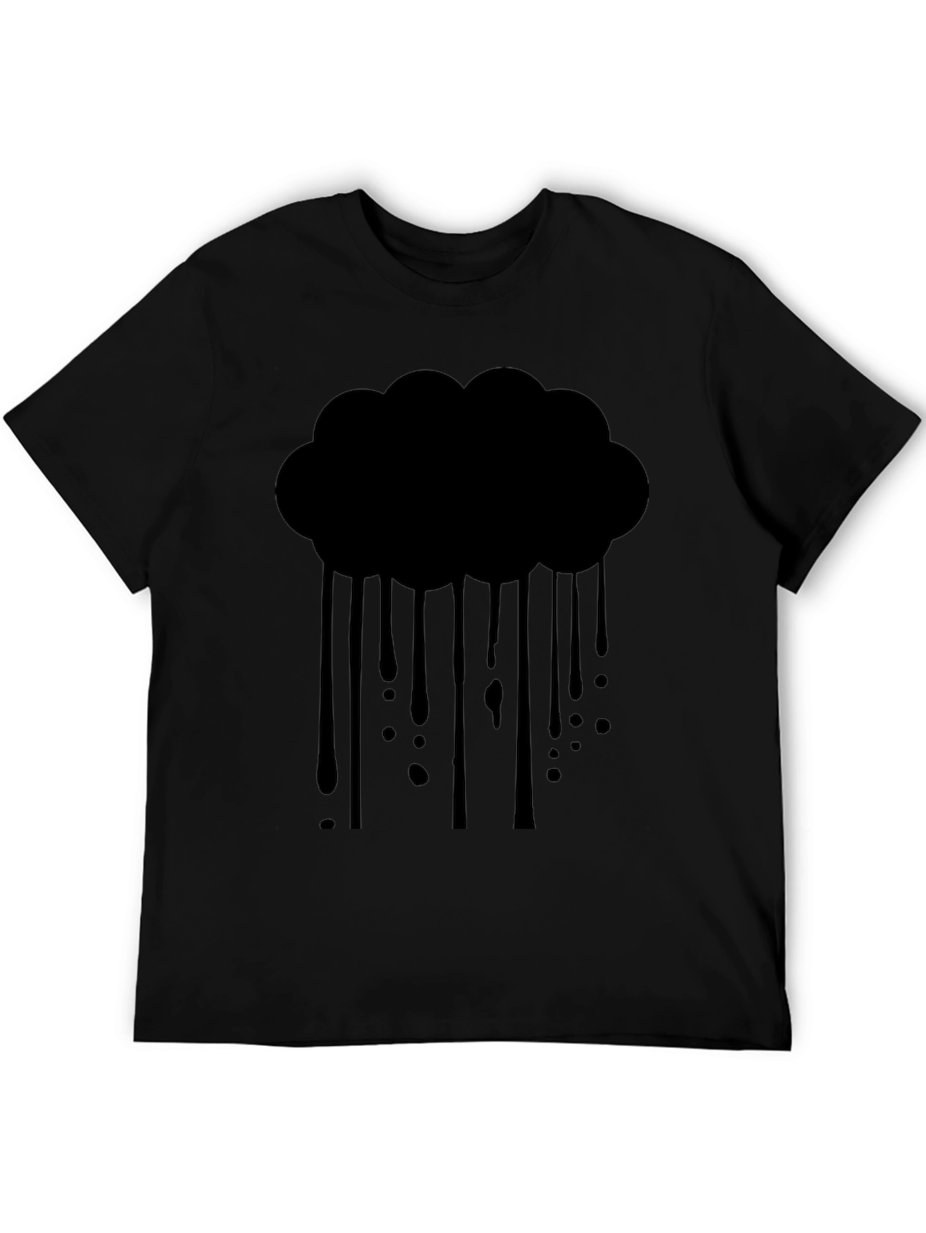 Rain Cloud Graphic Tee - Mens Black T-Shirt