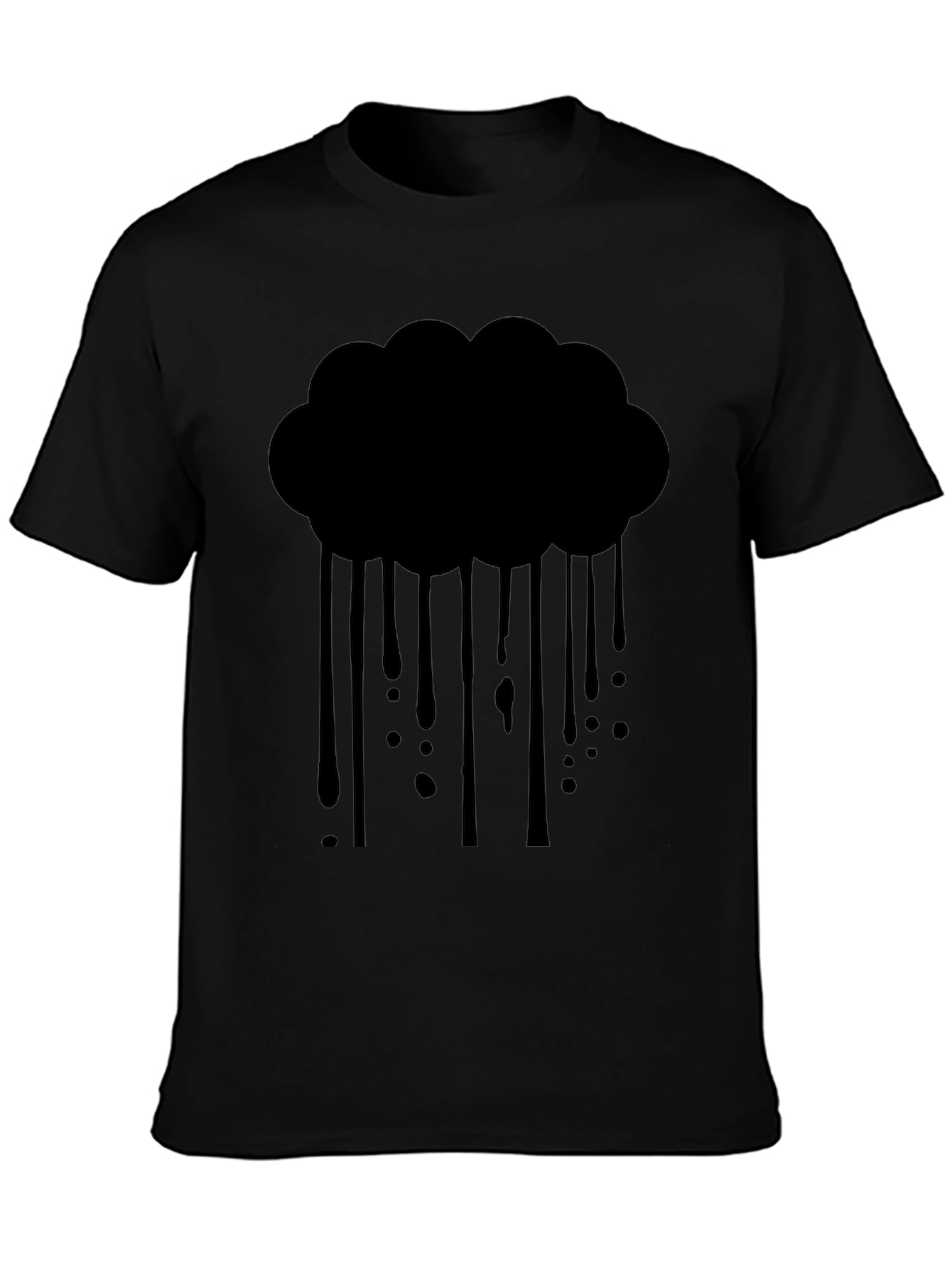 Rain Cloud Graphic Tee - Mens Black T-Shirt