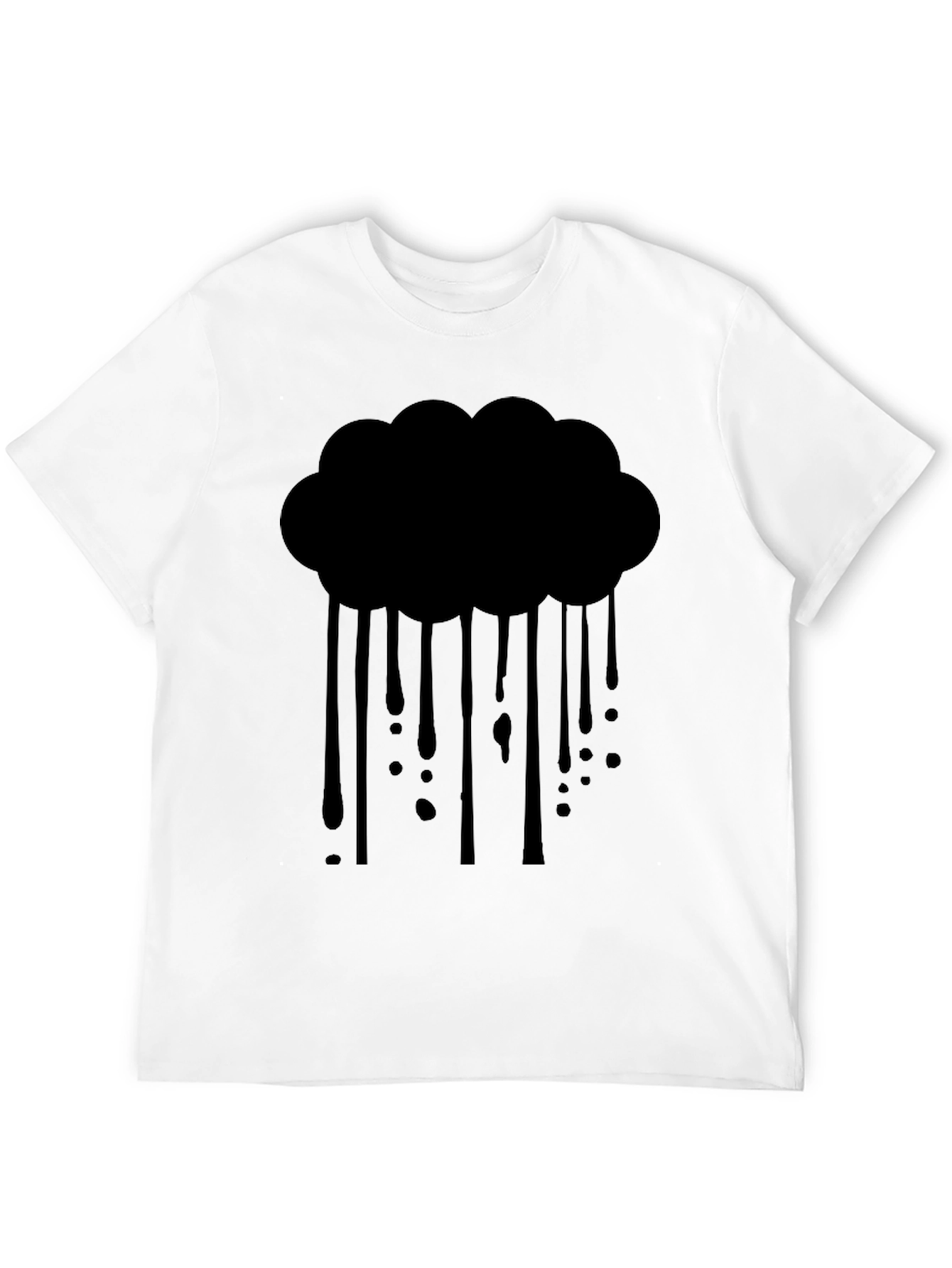 Rain Cloud Graphic Tee - Mens Black T-Shirt