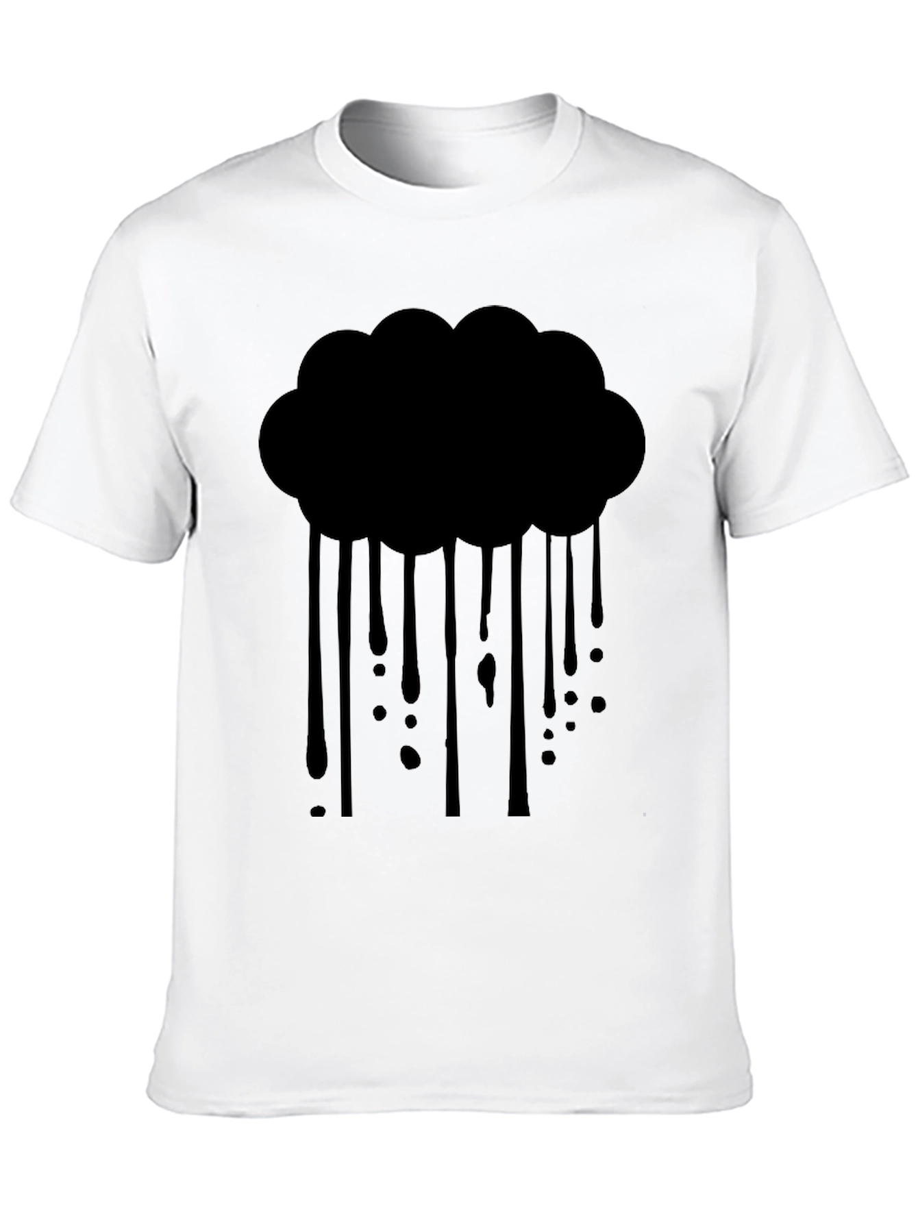 Rain Cloud Graphic Tee - Mens Black T-Shirt