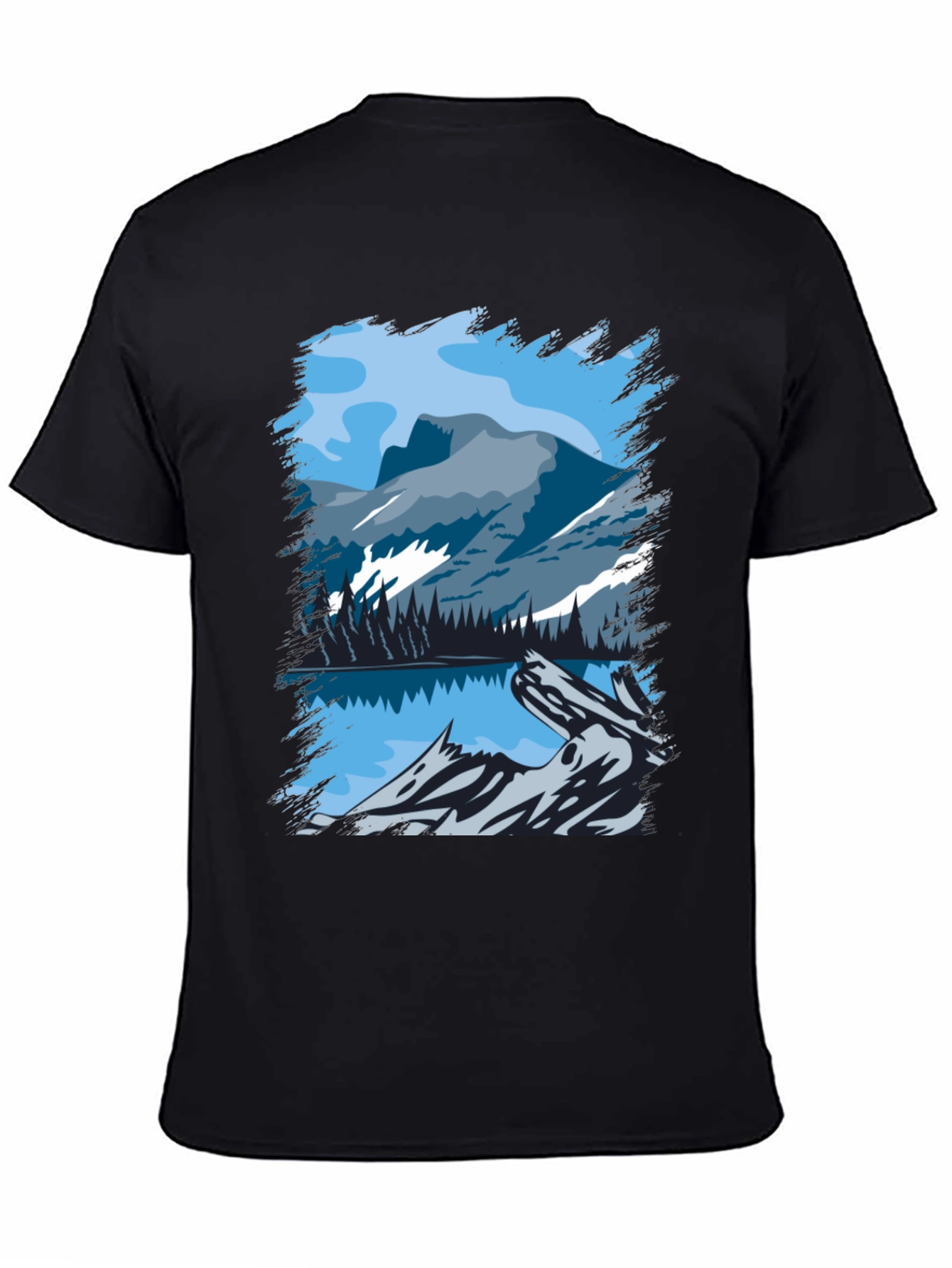 Mountain Lake Graphic Tee - Nature Lovers T-Shirt
