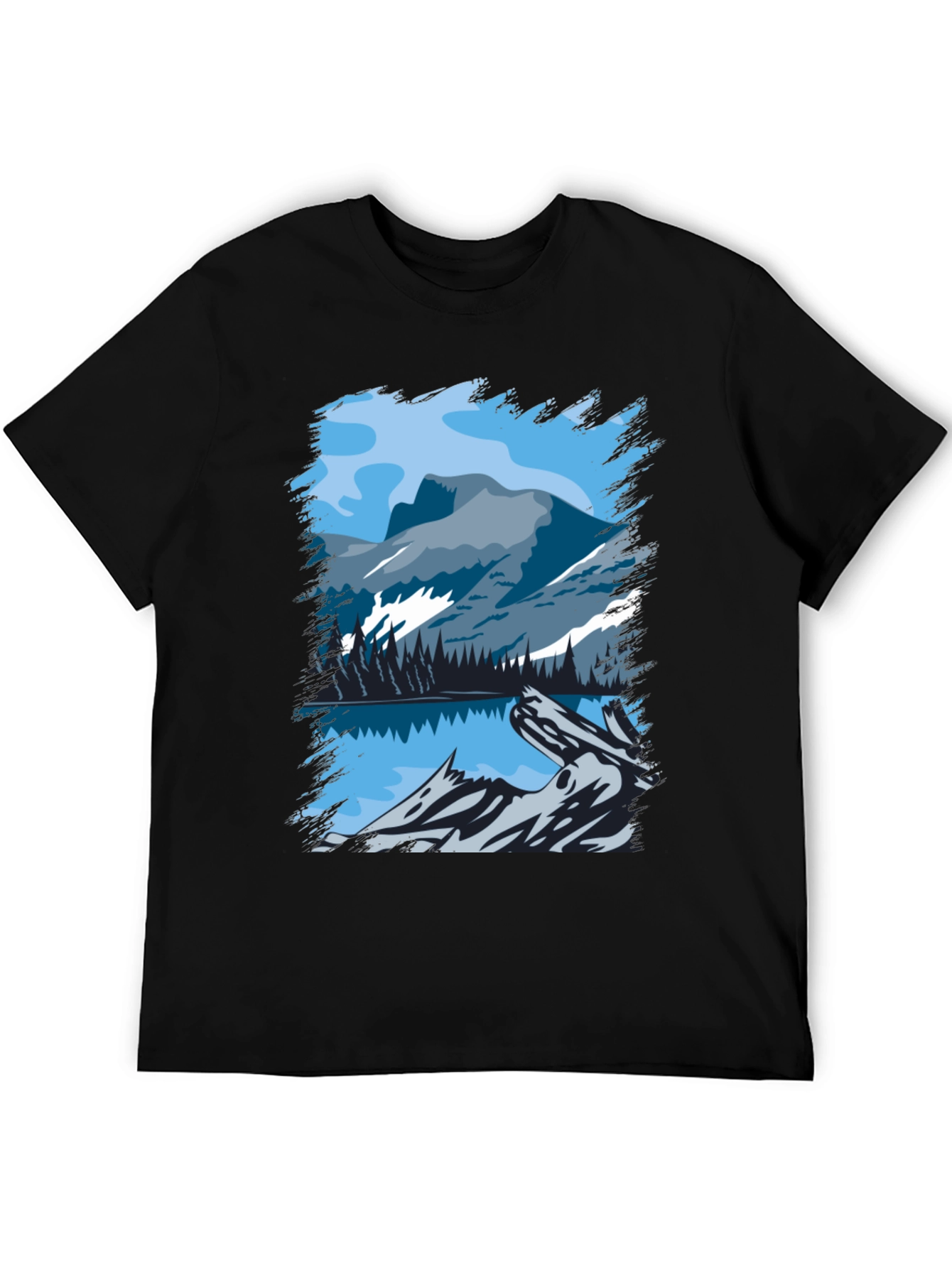 Mountain Lake Graphic Tee - Nature Lovers T-Shirt