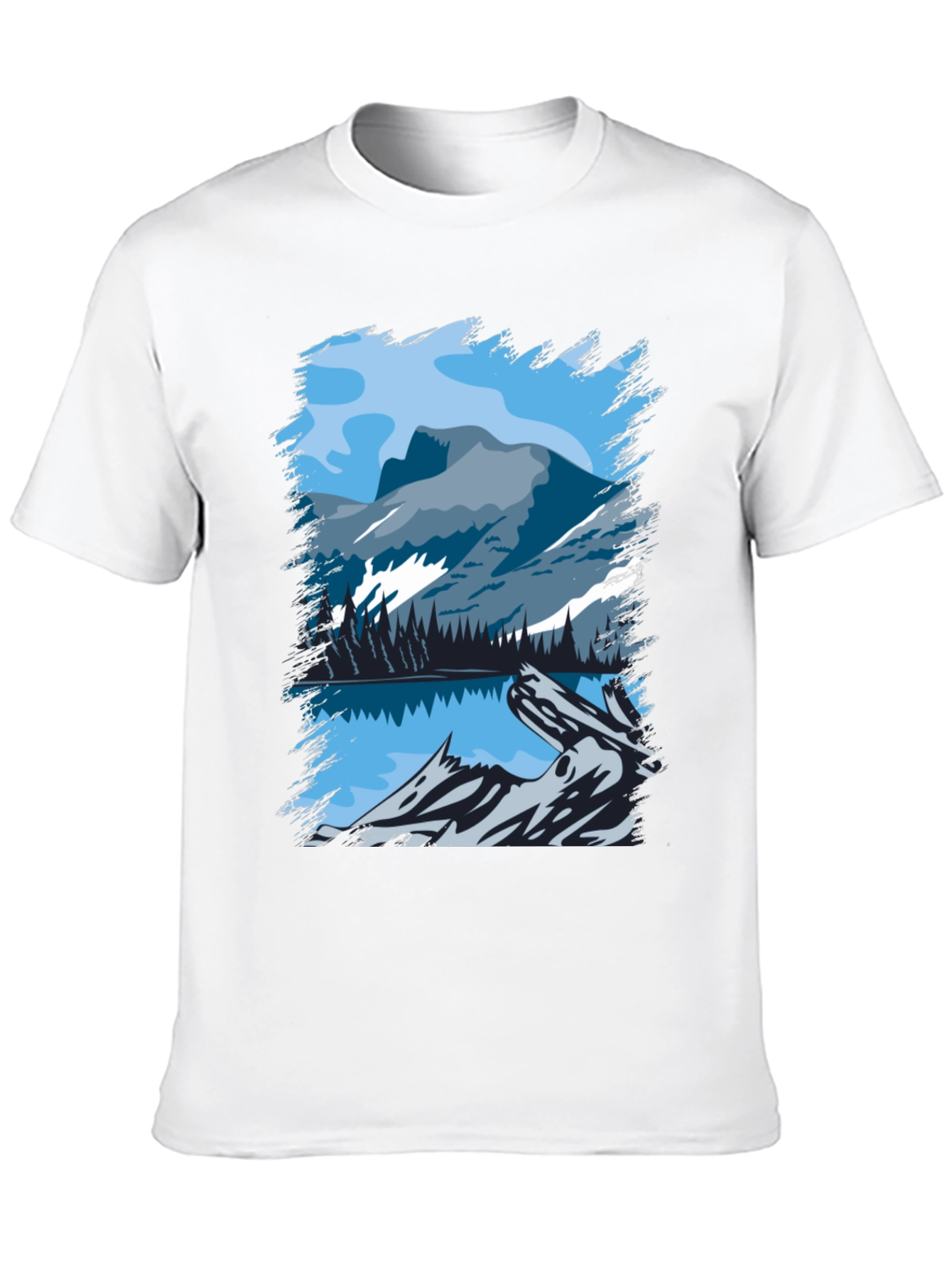 Mountain Lake Graphic Tee - Nature Lovers T-Shirt