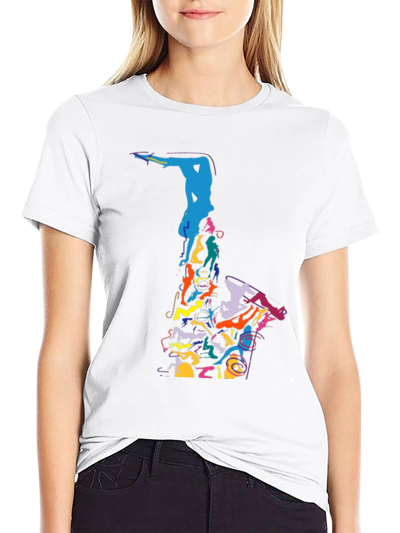 Abstract Saxophone Graphic Tee