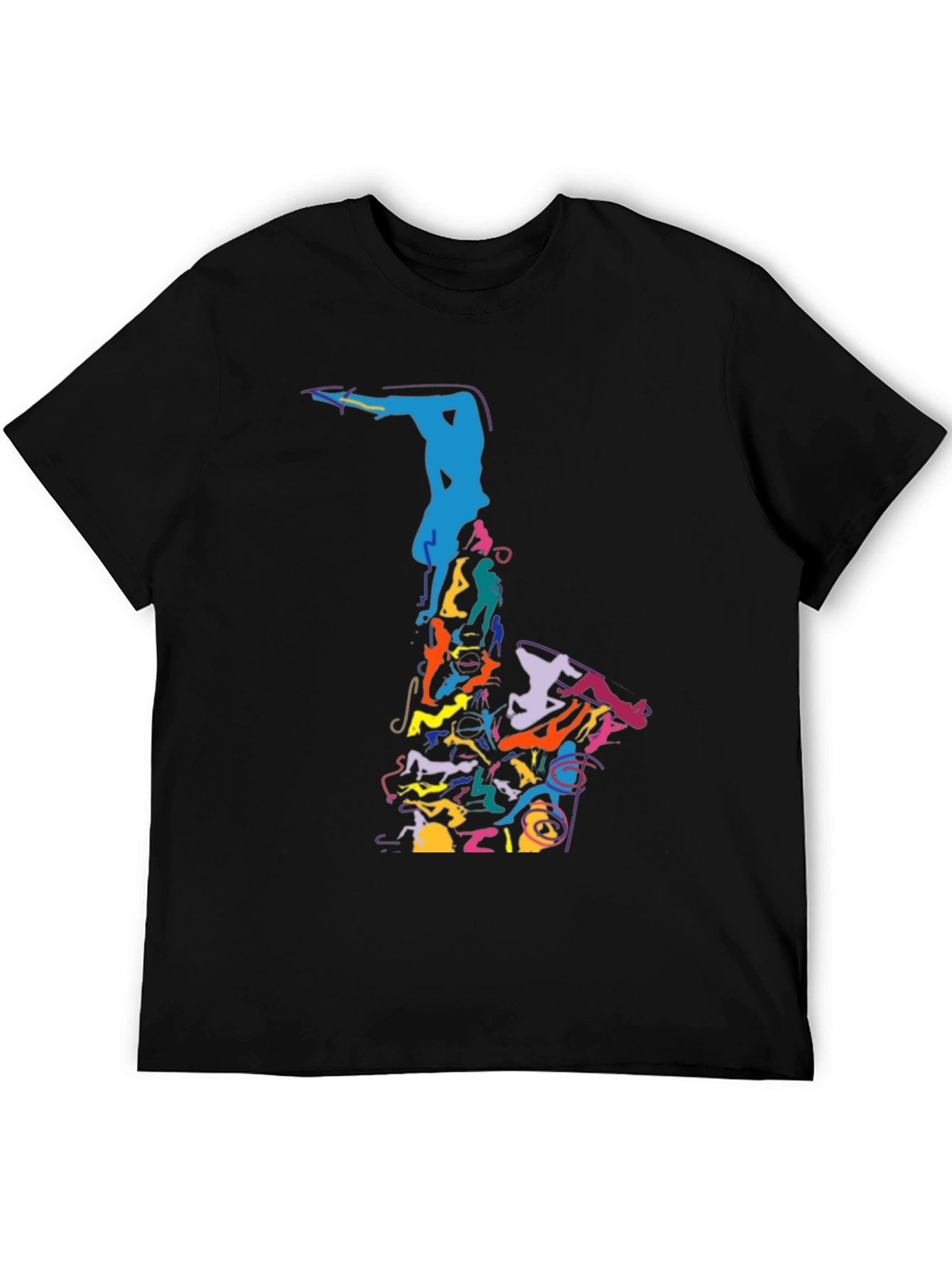 Abstract Saxophone Graphic Tee