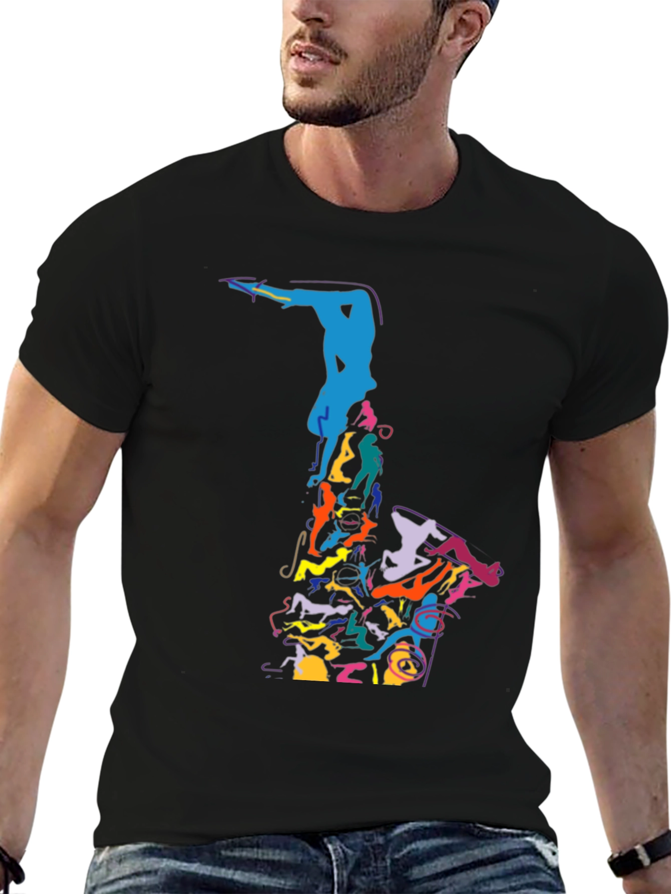 Abstract Saxophone Graphic Tee