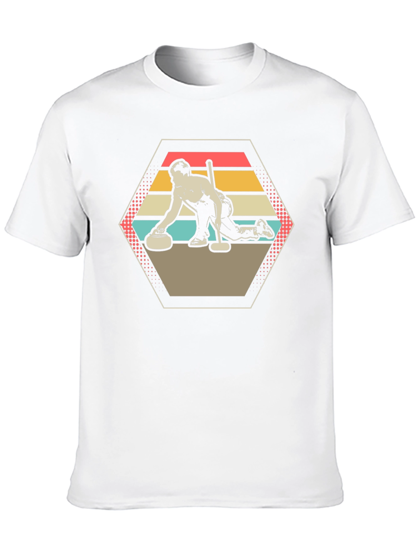 Retro Curling Shirt - Unique Graphic Tee