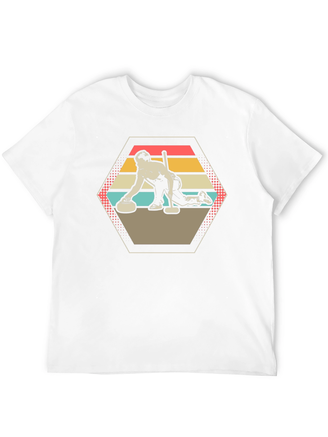 Retro Curling Shirt - Unique Graphic Tee
