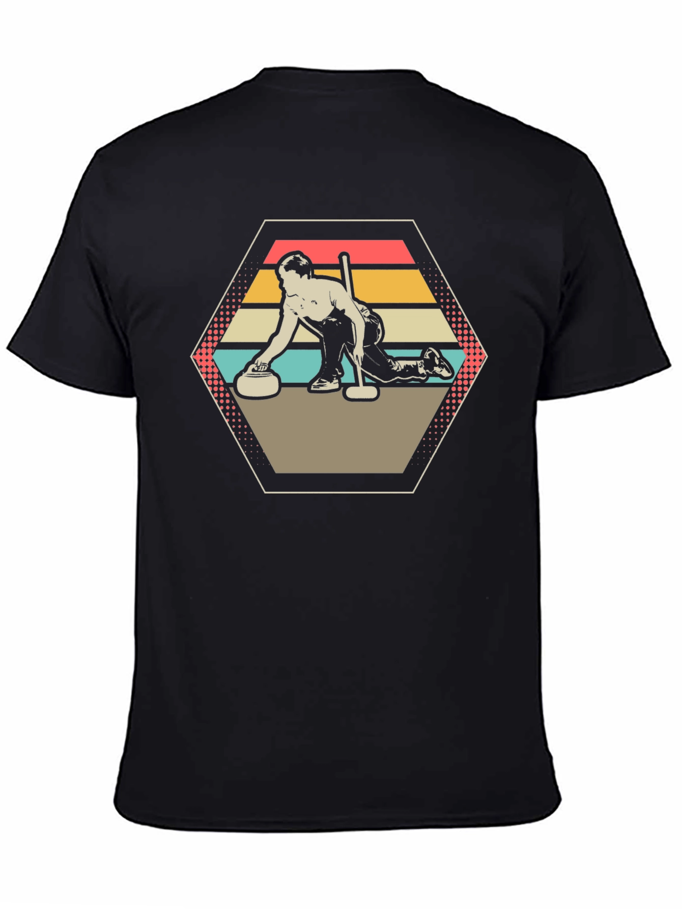 Retro Curling Shirt - Unique Graphic Tee
