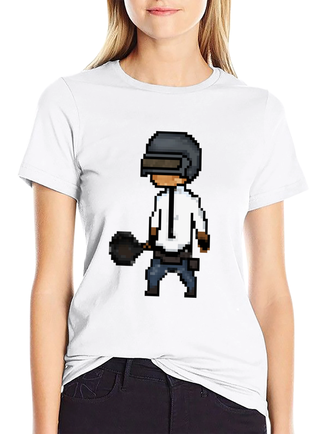 Pixel PUBG T-Shirt: Black Gaming Tee