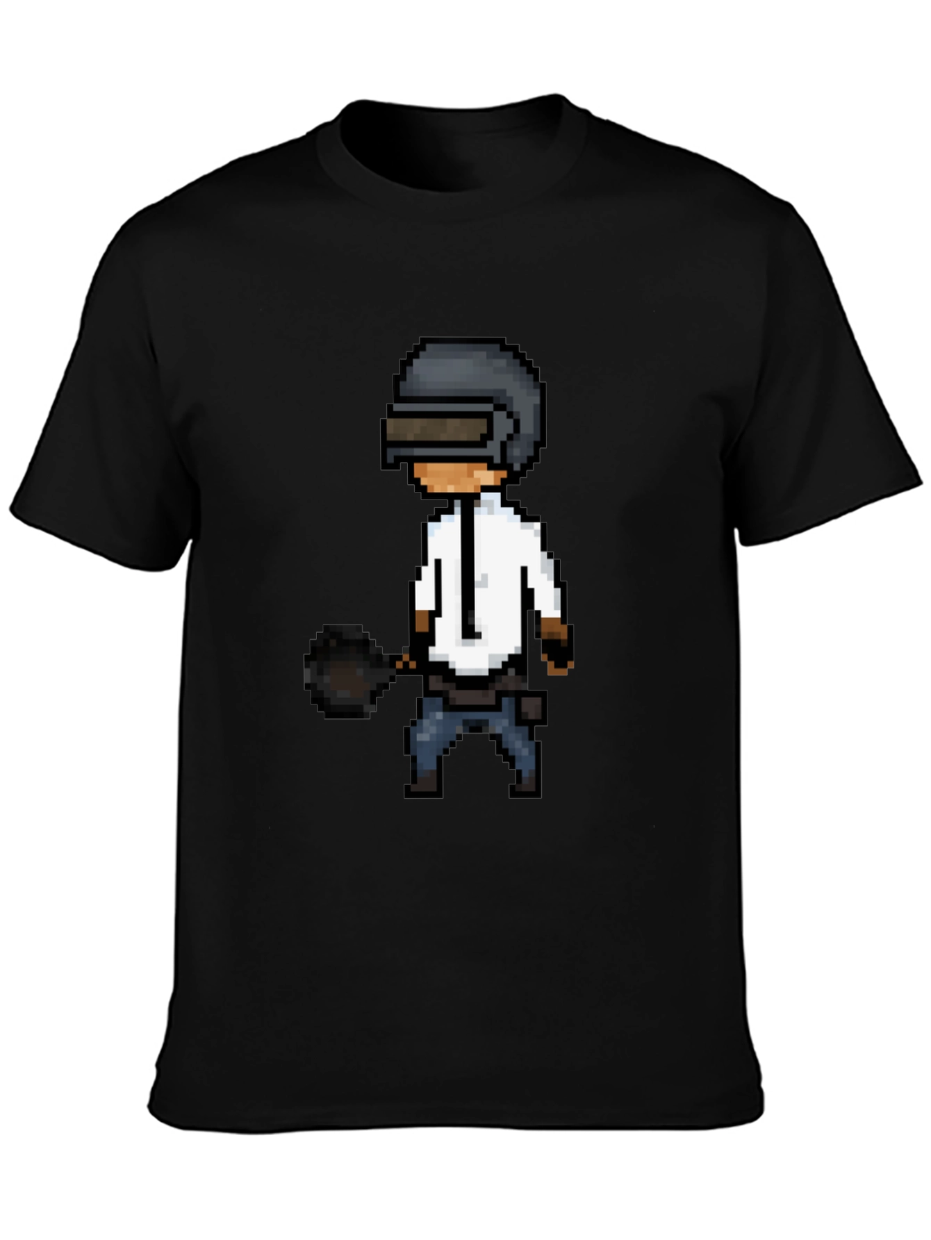 Pixel PUBG T-Shirt: Black Gaming Tee