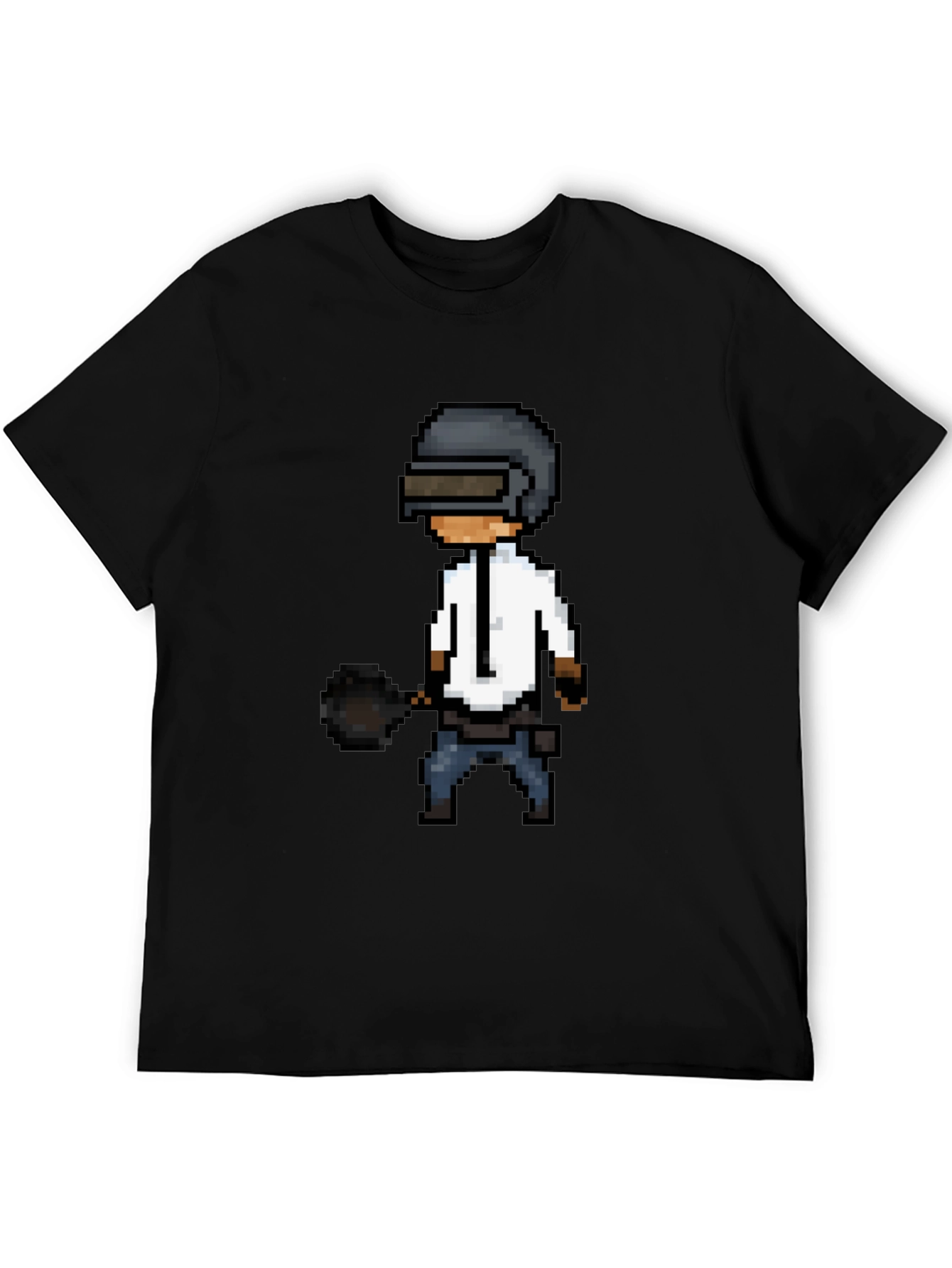 Pixel PUBG T-Shirt: Black Gaming Tee