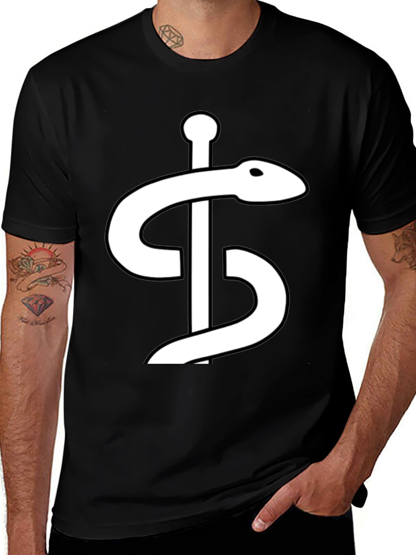 Caduceus Graphic Tee - Medical Symbol Shirt