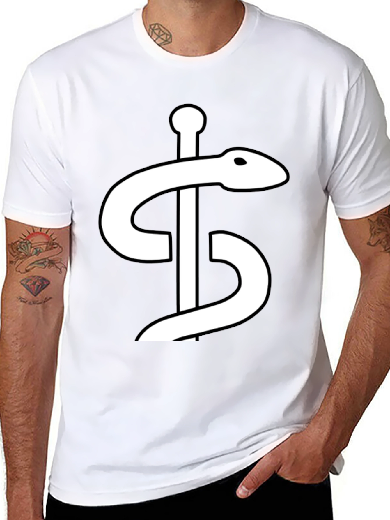 Caduceus Graphic Tee - Medical Symbol Shirt