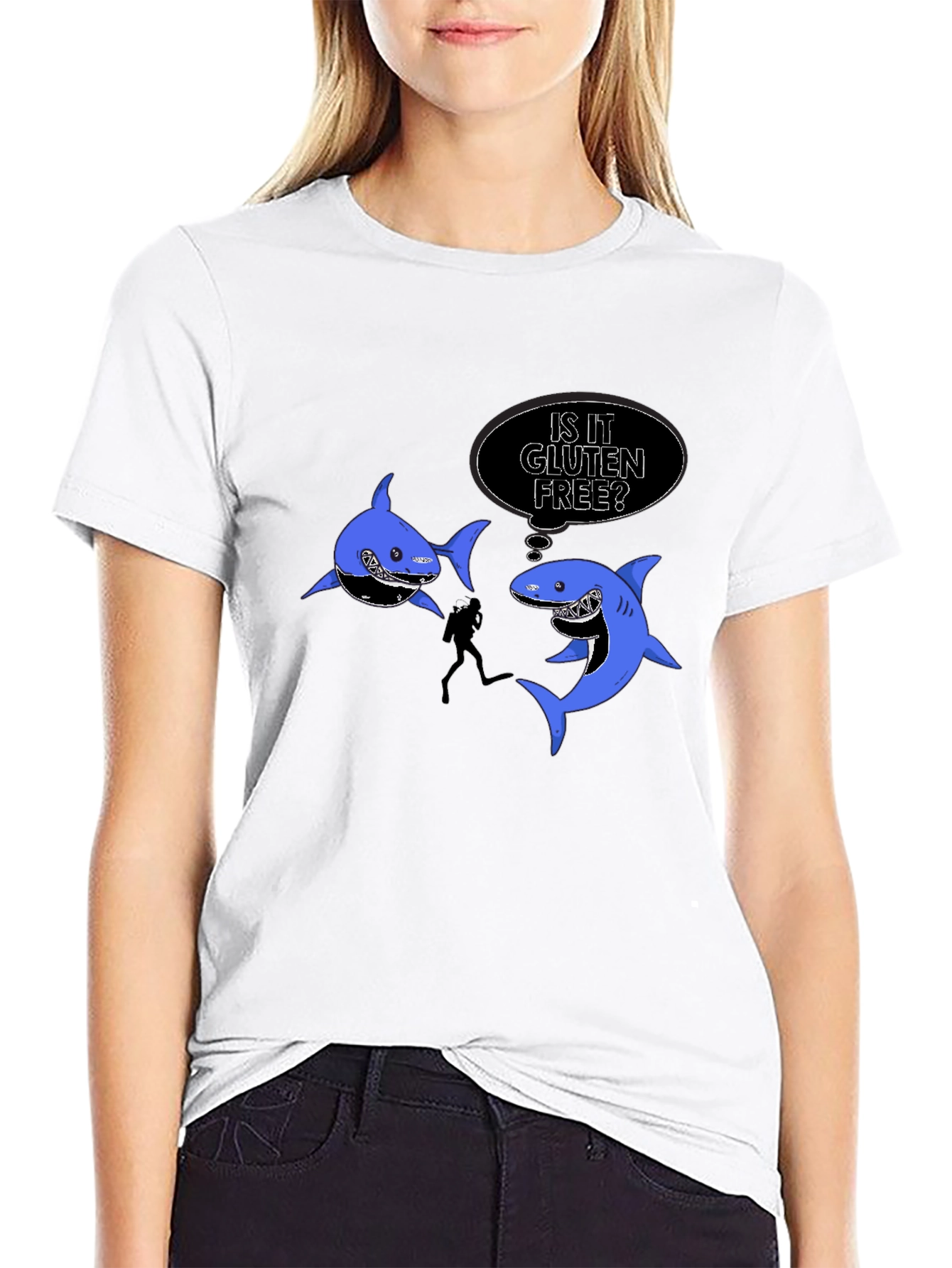 Funny Shark Gluten Free T-Shirt