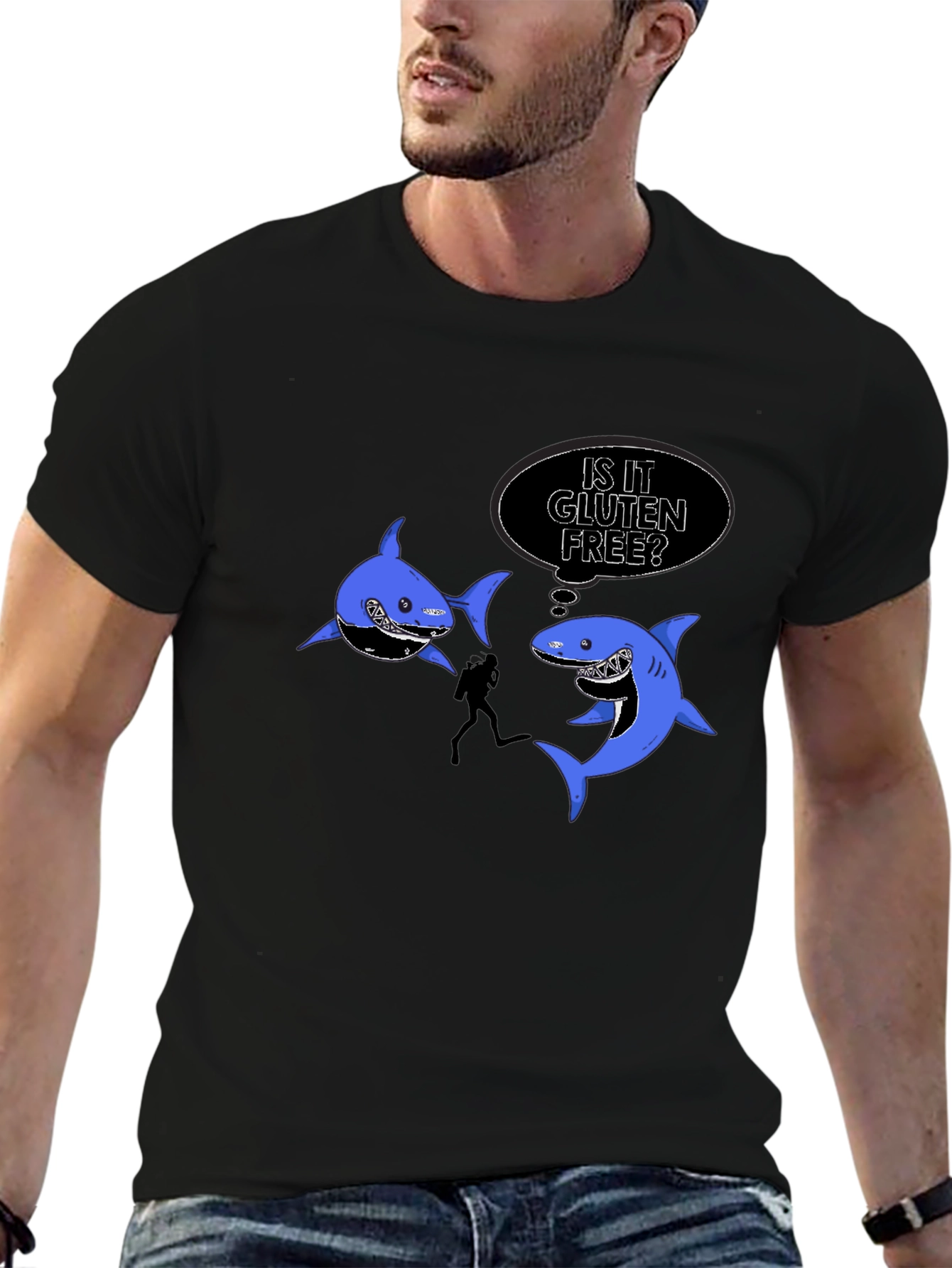 Funny Shark Gluten Free T-Shirt