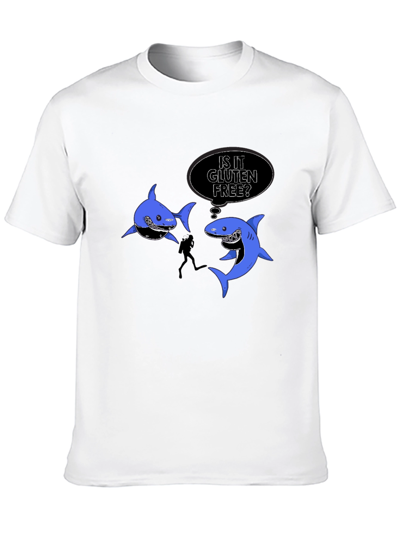 Funny Shark Gluten Free T-Shirt