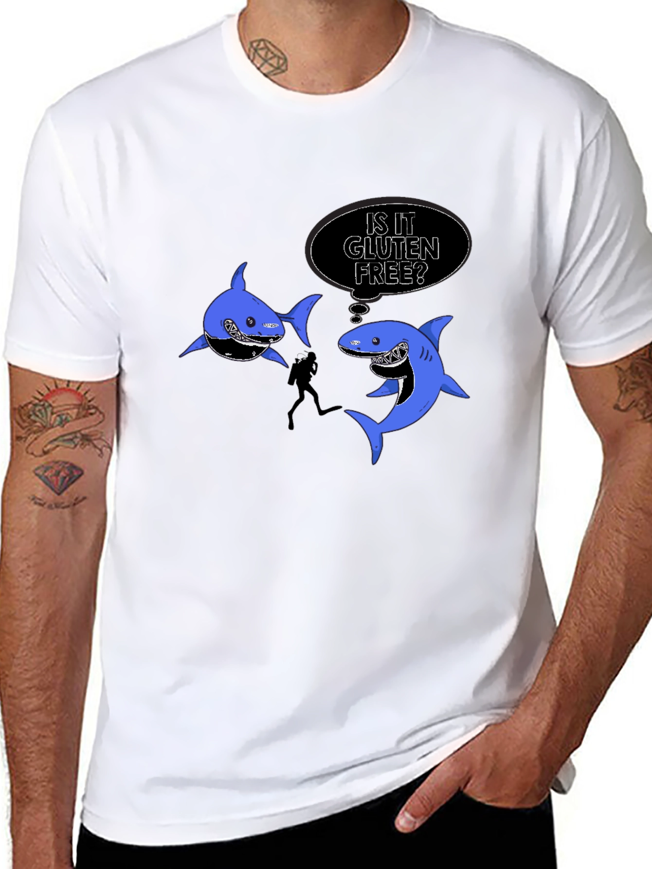 Funny Shark Gluten Free T-Shirt