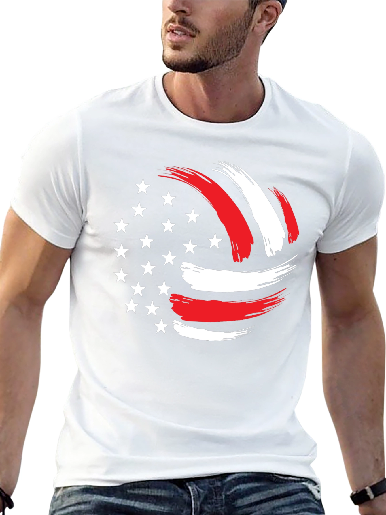 Patriotic USA Volleyball T-Shirt
