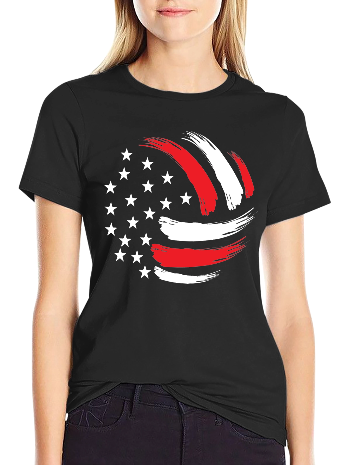 Patriotic USA Volleyball T-Shirt